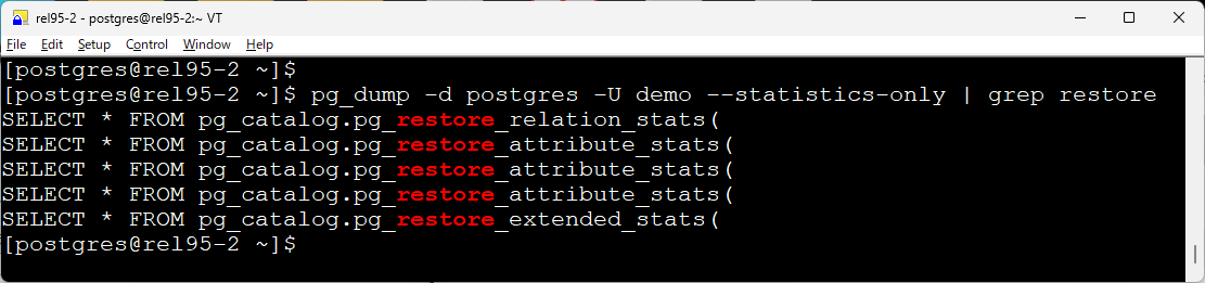 PostgreSQL 19 dev: Include extended statistics data in pg_dump Author ...