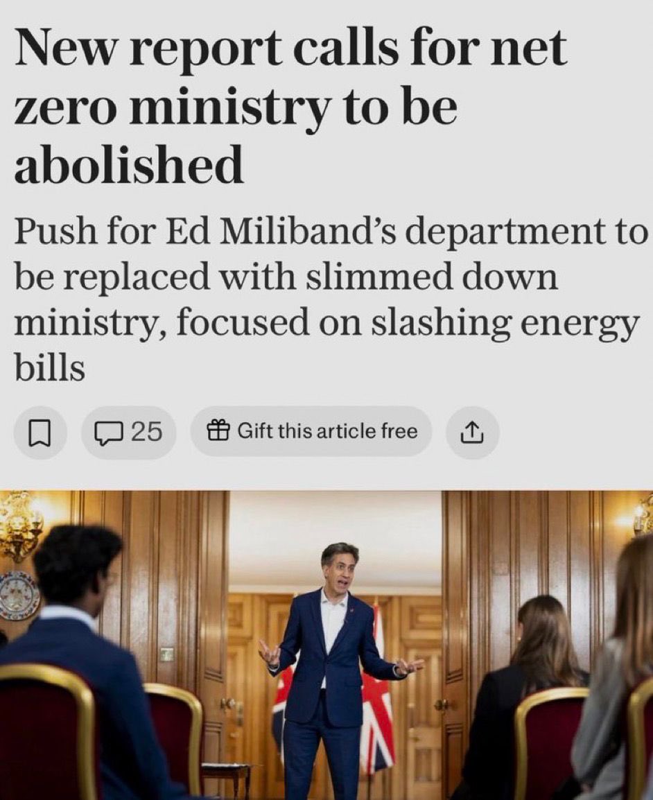 It has been reported that net zero will cost the UK over £4 trillion by 2050. Axe net zero. Britain can’t afford it.