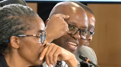 FsTebza's tweet image. Justice Madlanga is in charge of the #MadlangaCommission ... Without teka-teking he just told Gen. Senone that you will be here today, tomorrow and even after tomorrow if needs be, how you sort your leave is your business, it was your choice to take one day leave.