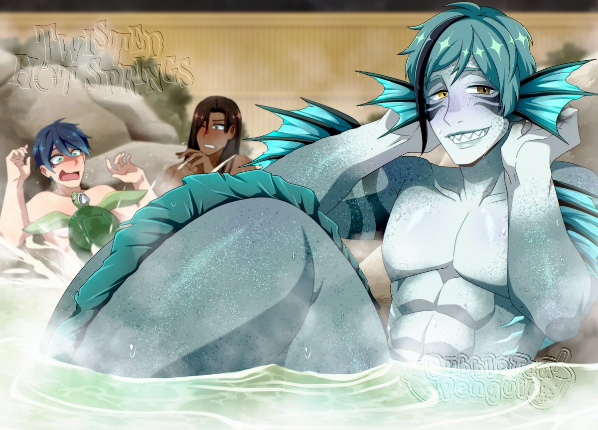 にわMadisonblueSIDE TUCK MERMAIDSKMOLE TWISTED HOT SPRINGS 🪞♨️ Mer-Floyd enjoying himself in the hot