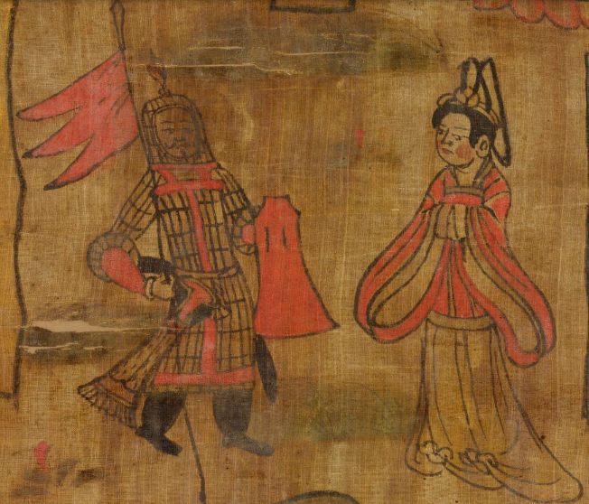 I've always loved the Tang-period aesthetic. The ladies' gowns and hairstyles are so elegant. "The Seven Jewels." Dunhuang, China. idp.bl.uk/collection/CF9…