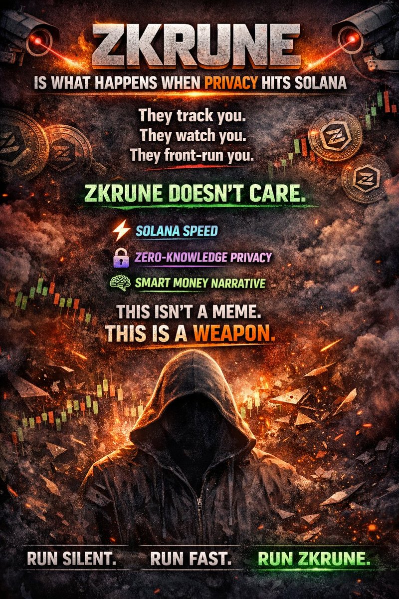 $ZKRUNE is for:
✔️ Degens
✔️ Alpha hunters
✔️ Privacy maxis
✔️ Early believers
If you need permission, this isn’t for you! 

🦎Coingecko link :coingecko.com/en/coins/zkrune

<a href="/rune_zk/">zkRune</a> <a href="/Zcash/">Zcash 🛡️</a> $ZEC $XMR