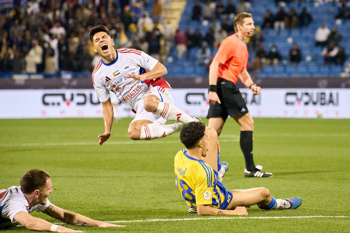 Sharjah FC celebrate after defeating their Qatari opponents on penalties during the Qatar–UAE Super Cup at Thani bin Jassim Stadium, Doha, on January 22, 2026. The victory marked Sharjah’s first title of the year.
#QatarUAESuperCup #SonyMEA #CaptureOnePro #BojanMustur