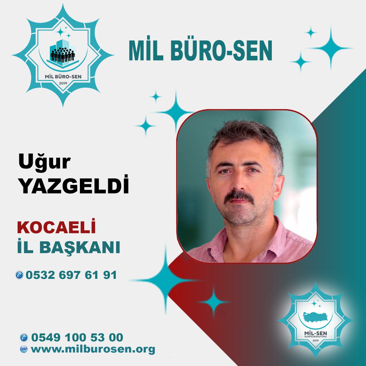 Kocaeli’de #MilBüroSen Zamanı!

Özlenen, beklenen ve hak temelli sendikacılık anlayışıyla yola çıkan #MilBüroSen, Türkiye’nin dört bir yanında kararlılıkla büyümeye devam ediyor.

📍 MilBüroSen Kocaeli İl Başkanlığına
Uğur YAZGELDİ atanmıştır.
Kendisine yeni görevinde başarılar
