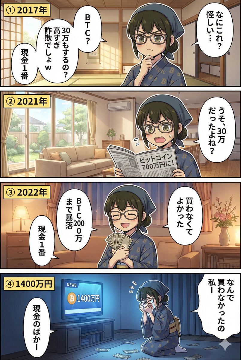 買い場を探してる内にBTCは上がっていく そんな経験をしたもりさんだからこそ心から伝えてると思う
