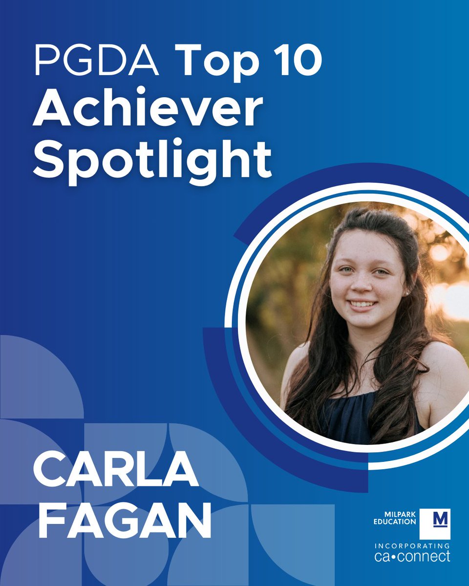 A HUGE congratulations to Carla Fagan for earning the number ONE spot in the top 10 of our PGDA class (January 2025)!​🎉

​#MilparkEducation #Schoolofprofessionalaccounting
#PGDA#CTA #PGDATop10