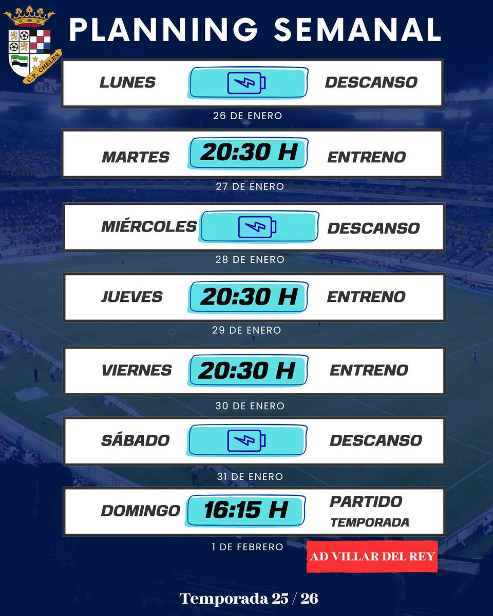 📆 𝐏𝐋𝐀𝐍𝐍𝐈𝐍𝐆 𝐒𝐄𝐌𝐀𝐍𝐀𝐋

• Del 26 de enero al 1 de febrero