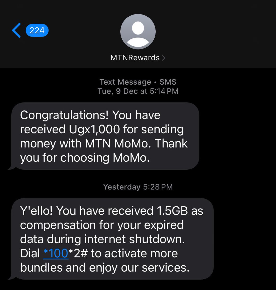 Thank you <a href="/mtnug/">MTN Uganda</a> , this is a good gesture, you have started a year with good manners !