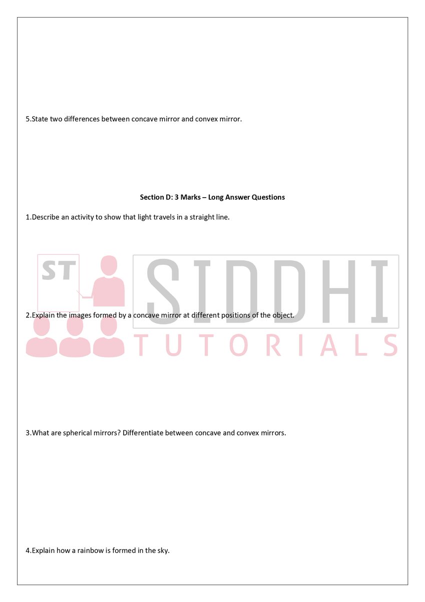 siddhi_tutorial's tweet image. 📘 Class VII – Science

Chapter 11: Light 💡

Understand light and its properties, reflection of light, images formed by plane, concave and convex mirrors, lenses, and everyday applications with clear concepts, neat diagrams &amp;amp; exam-focused teaching.

#SiddhiTutorials