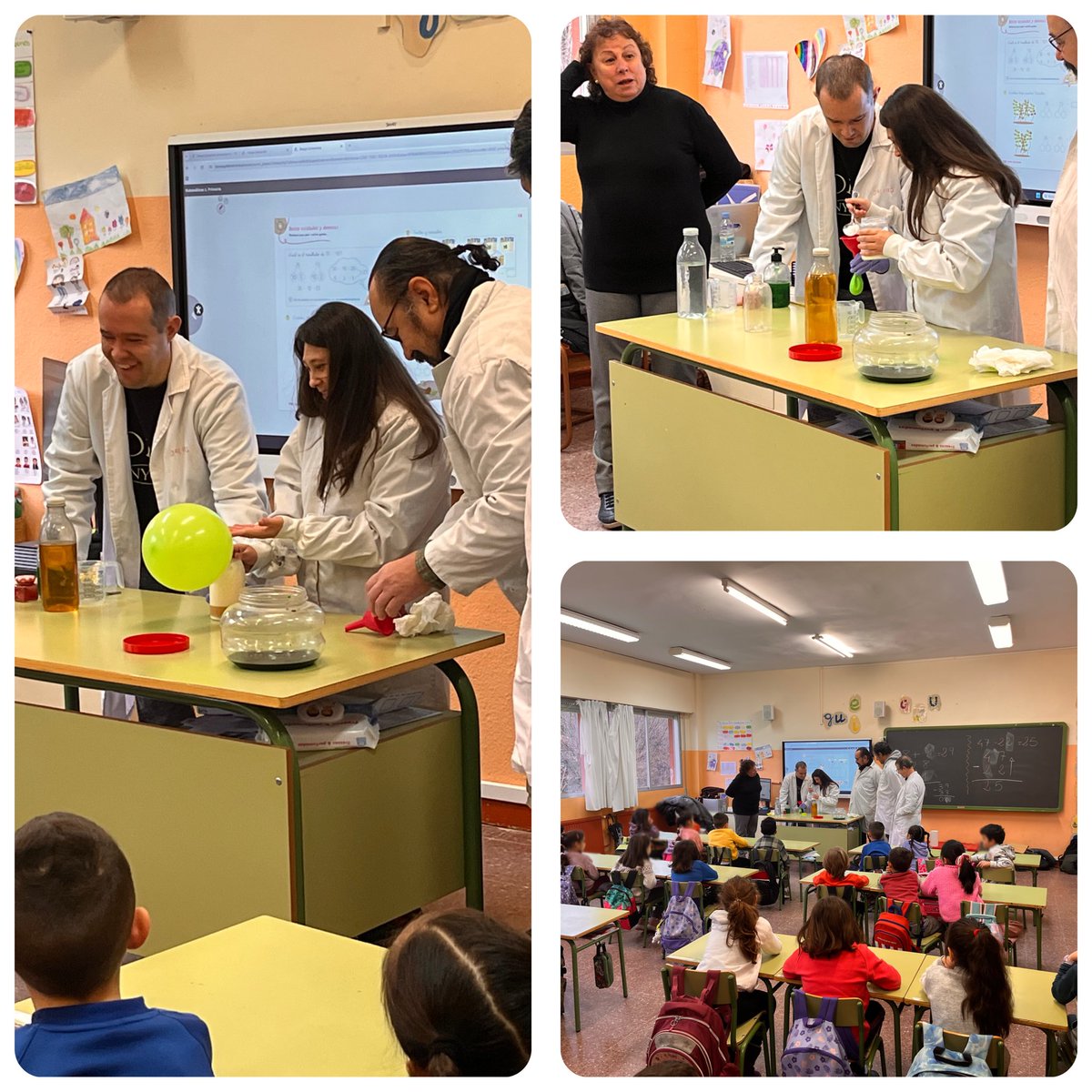 ceipS_TomasAV's tweet photo. #Fundabem nos acerca dos fantásticos talleres a nuestro centro: #cuentacuentos para #infantil y de #experimentos para #1º y #2º. ¡Gracias por transmitirnos tanta ilusión! https://t.co/RCeYLWRB5n