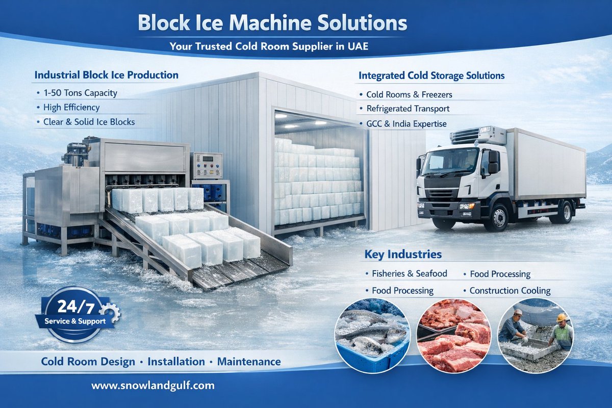 Snowlandcooling's tweet image. Block Ice Machine Solutions built for extreme climates

Snowland delivers high-performance block ice machines integrated with cold rooms &amp;amp; cold storage systems. 
snowlandgulf.com/block-ice-mach…
snowlandgulf.com | info@snowlandgulf.com

#BlockIceMachine #ColdRoomSupplierInUAE