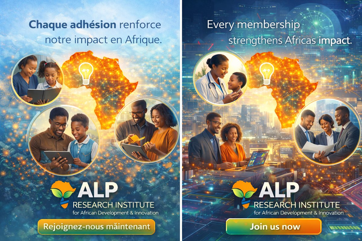 Alpresearch4u's tweet photo. Every membership strengthens our capacity to act across Africa. 
Discover how to contribute meaningfully.
👉 Join the association: https://t.co/7h98r49ZPY

#ALPResearch #AfricanDevelopment #SocialImpact #ResearchForImpact #AfricanInnovation #PanAfrican #SustainableAfrica https://t.co/MzYZtPO4s4