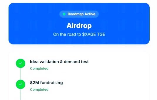 Stay positioned for the xage airdrop 

They raised $2M

<a href="/xage_app/">X Age - for real X OGs.</a> is rewarding users base on how old your x account is and by doing some tasks 

To start:
• Go to xage.app/app?ref=22B1BA…
• Connect your 𝕏 account
• Complete all available social tasks.

Goodluck!