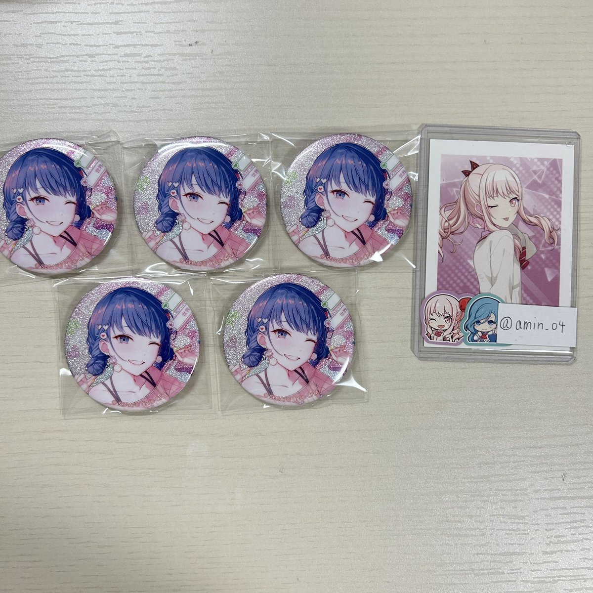 交換】プロセカ 缶バッジ グリ缶 グリッター缶バッジ 46b 譲￤遥 求