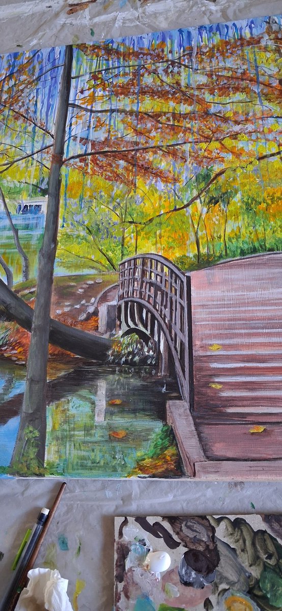 PishroFarnaz's tweet photo. Good morning my dear fam,
I have already finished my large painting on the autumn theme.
It will be available soon on my Objkt.
#farnazpishro
#acry
#objkt https://t.co/xTh7bgFBqD