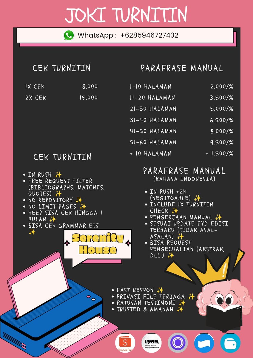 OPEN•| Serenity House CEK TURNITIN tweet media