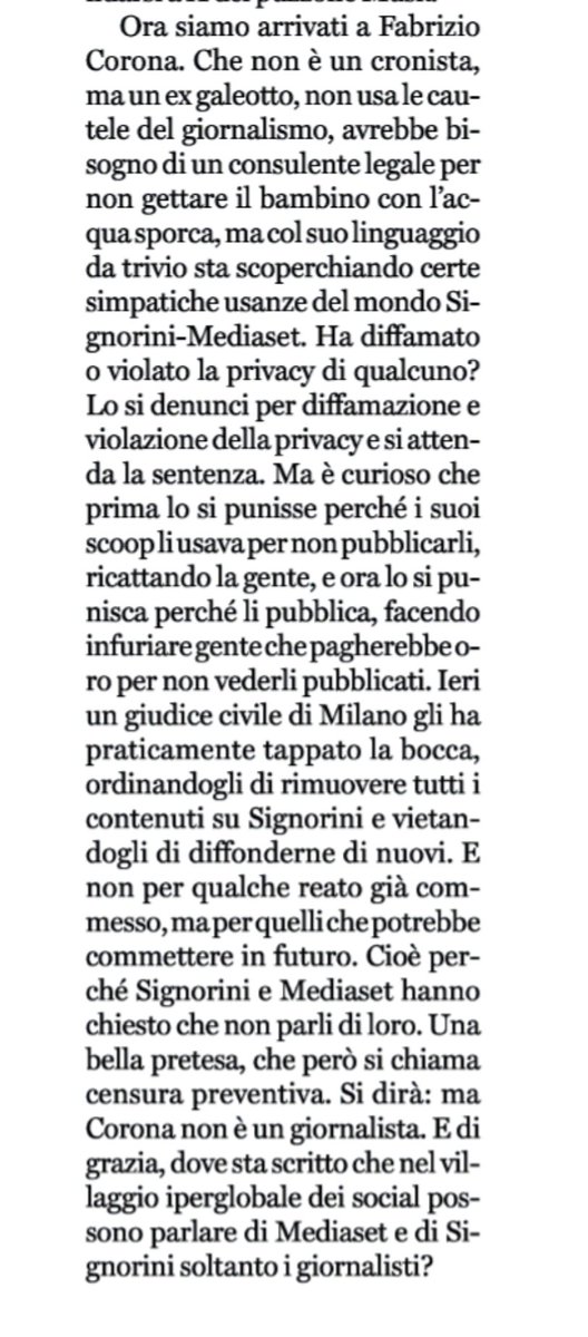 flaviafratello's tweet image. Questa volta ha ragione.  
(Sto bene, nessun colpo di sole anche perché trovalo il sole adesso) 
Il Fatto, prima pagina. Editoriale Travaglio 
#rassegnastampa