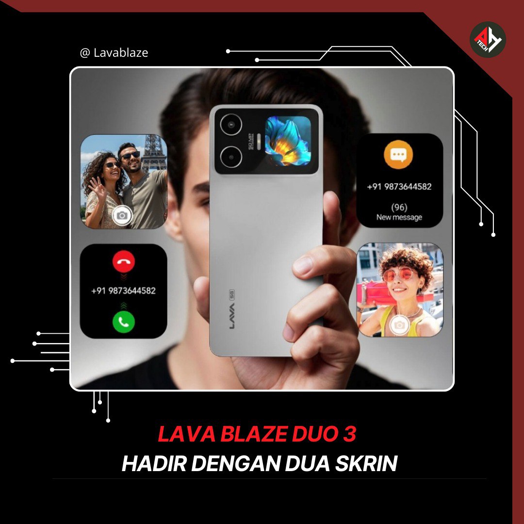 Lava Blaze Duo 3 memperkenalkan telefon bajet unik dengan dual screen yang jarang ditemui.

Spesifikasi Utama:
- 6.67” FHD+ AMOLED 
- MediaTek Dimensity 7060 (5G)
- Kamera belakang 50MP | kamera selfie 8MP
- 5,000mAh + 33W 

Harga pasaran india 16,999 INR (Rm 750)

#Paanhanztech