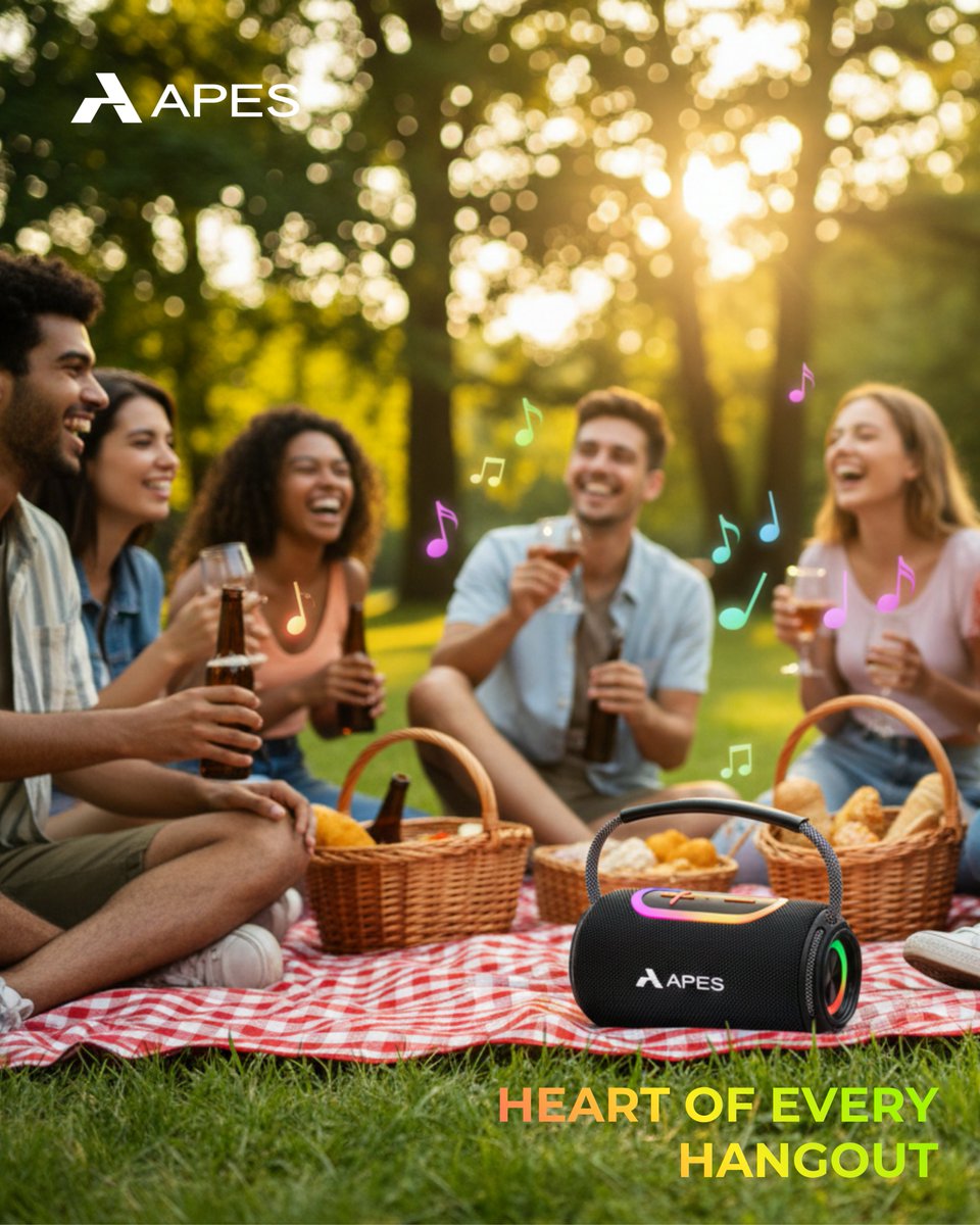 Apes62730's tweet image. Picnic scenes hit different when the music roars — it’s Toofan.
Loud laughs, louder beats, memories on repeat.

#APESAudio #ToofanSpeaker #PicnicVibes #FriendsForever
#OutdoorParty #BluetoothSpeaker #RoaringSound
#WeekendPlans #Travel
#GoodTimes #PortableSpeaker #VibeWithAPES