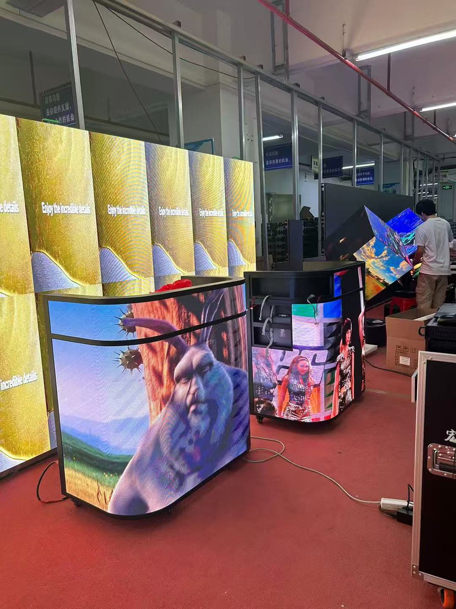 1920*960mm DJ booth ! 
Do you need it? 
#leddisplayscreen #ledscreen #customized #ledvideowall #ledpanel #ISLE #ISE #LEDShow #events
more details call Tracy now:
Email: tracy@szscree.com Call/WeChat/WhatsApp: 0086-18316843344 / 0086-13425244569