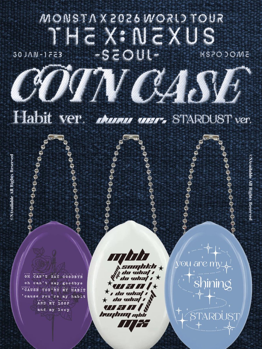 #몬스타엑스 𝟐𝟎𝟐𝟔 𝐖𝐎𝐑𝐋𝐃 𝐓𝐎𝐔𝐑
[𝐓𝐇𝐄 𝐗: 𝐍𝐄𝐗𝐔𝐒] 𝐢𝐧 𝐒𝐞𝐨𝐮𝐥

콘서트 현장에서 코인케이스 나눔합니다🌟

✧‧˚ 1/30~2/1 (3일간)
✧‧˚ 장소/시간: 당일 공지
✧‧˚ 수량: Habit ver./DWIW ver./Stardust ver. 각 15개
✧‧˚ 인증: 게시물 #RT