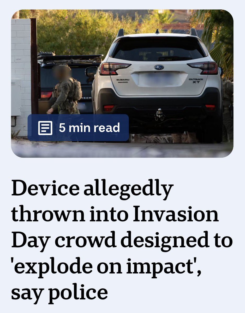 BenPennings's tweet image. Tried to kill as many of the 2500 people there as possible. Australians are much more like to be racist against First Nations people than Jewish people. Will this get anything like respose to Bondi? 

abc.net.au/news/2026-01-2…