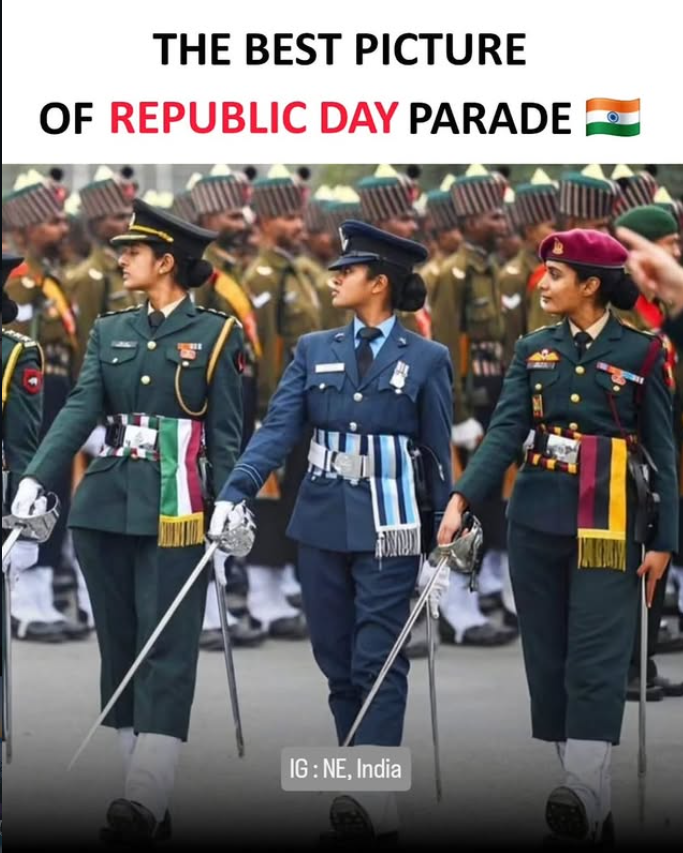 The Real Women Empowerment An iconic moment from past Republic Day parades that still inspires us.....

#RichaGhosh #ProudIndian 
 #RepublicDay
#मगहर_से_सतलोक_गया_कबीरा
#IdealRoutine