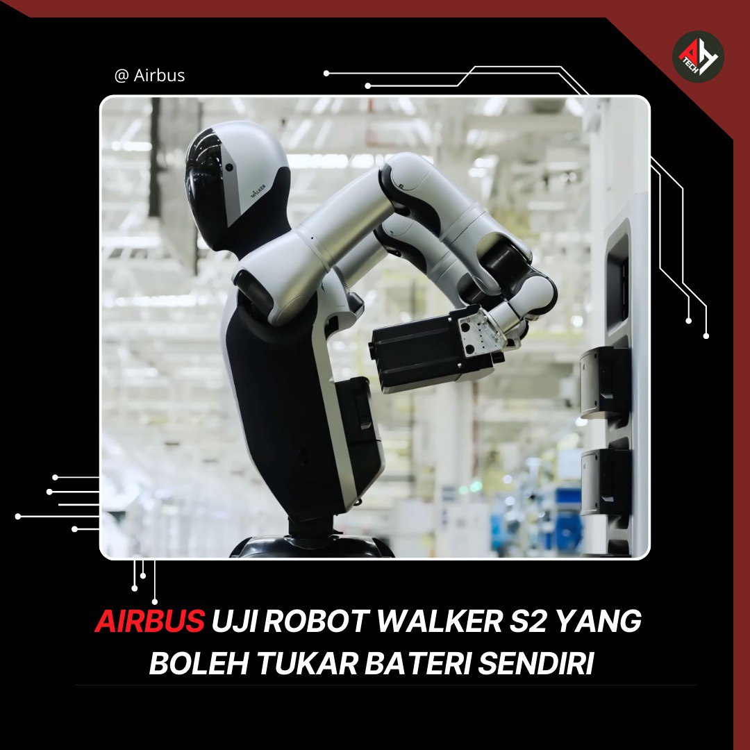 Airbus uji robot humanoid Walker S2 di kilang mereka.

• Boleh tukar bateri sendiri &amp; kerja berterusan
• Tinggi 1.76m | Angkat 15kg
• Digunakan sebelum ini oleh Texas Instruments, BYD &amp; Foxconn
Simbol automasi kilang masa depan oleh UBTech.
#Airbus #Paanhanztech