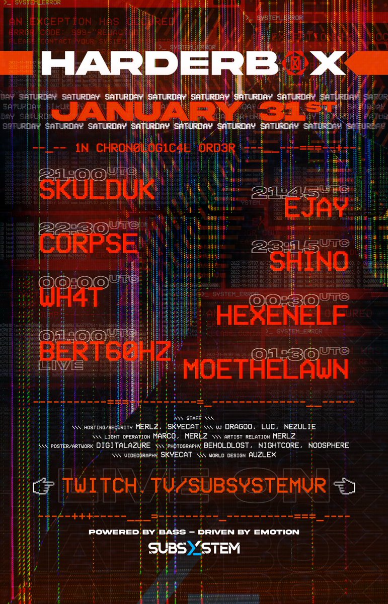 SUBSYSTEM VIRTUAL EVENTS tweet media