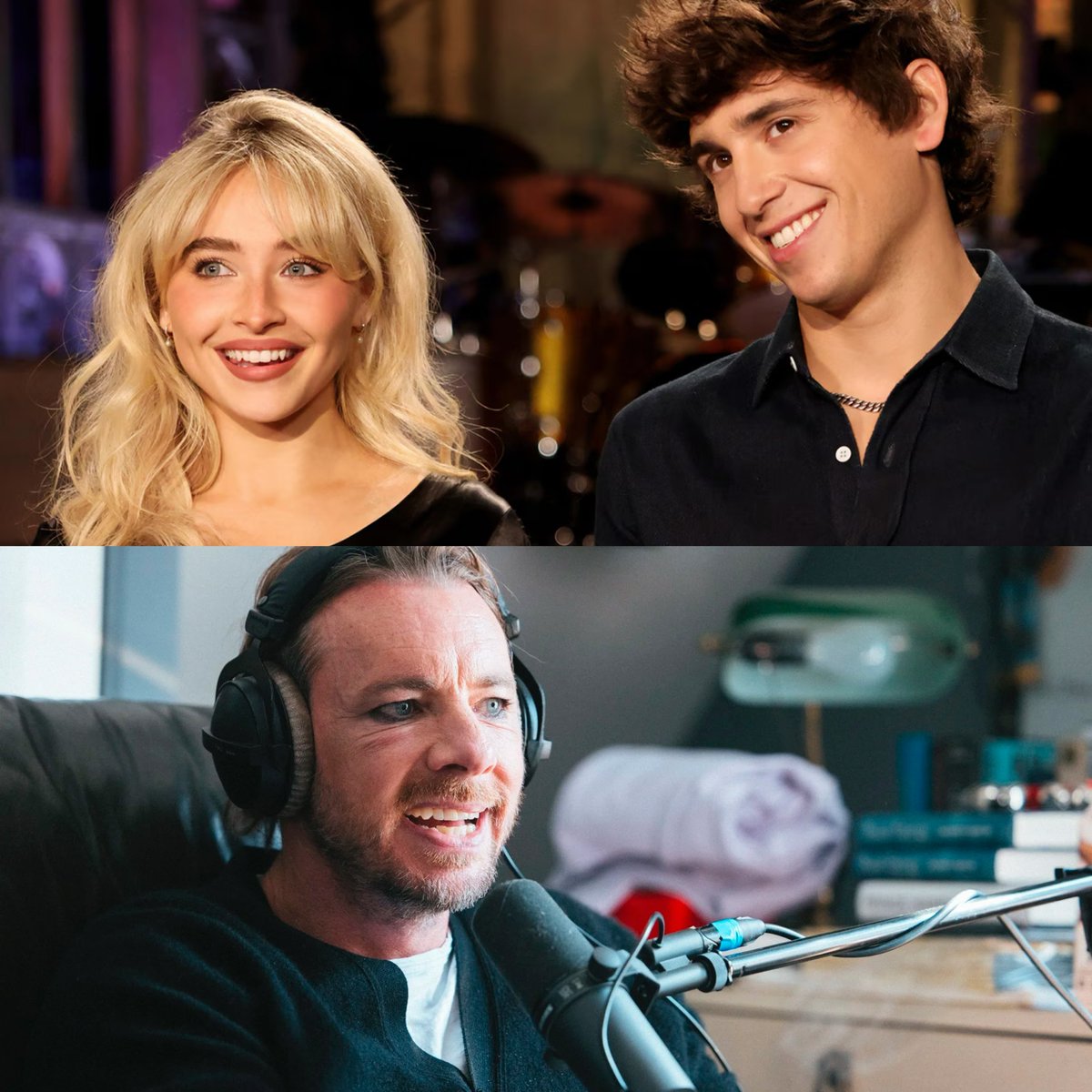 BuzzingPop's tweet image. SNL star Marcello Hernández responds to Dax Shepard pressing him to date Sabrina Carpenter: 

“I’m in a relationship. She’s an architect. She’s unreal. She went to Yale […] Sabrina’s awesome and she’s really funny and cool. She’s great.”