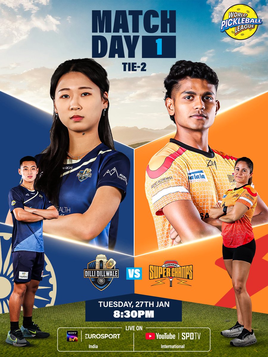 wpblofficial's tweet photo. One court. Two legends. Zero mercy βοΈ
Tune in to witness the Dilli vs. Chennai showdown!
#WPBL #PickleSetGo https://t.co/pUEmVVqj4t