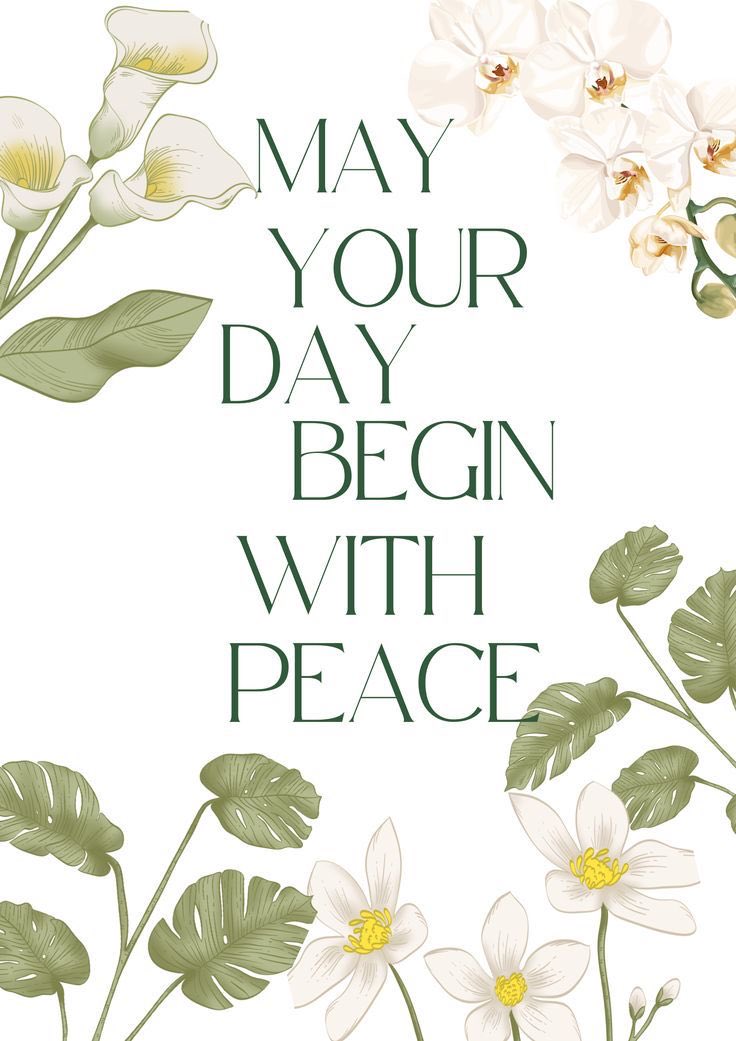 May your day begin with peace ✌️