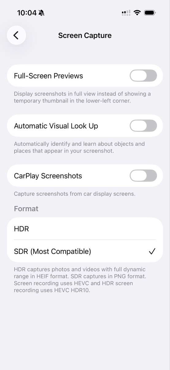 aalaprag's tweet photo. @sonofalli It’s so bad, I ended up chatting with Apple support for this. You can go to screen capture in settings and disable full screen preview. https://t.co/7puJ9riP9w