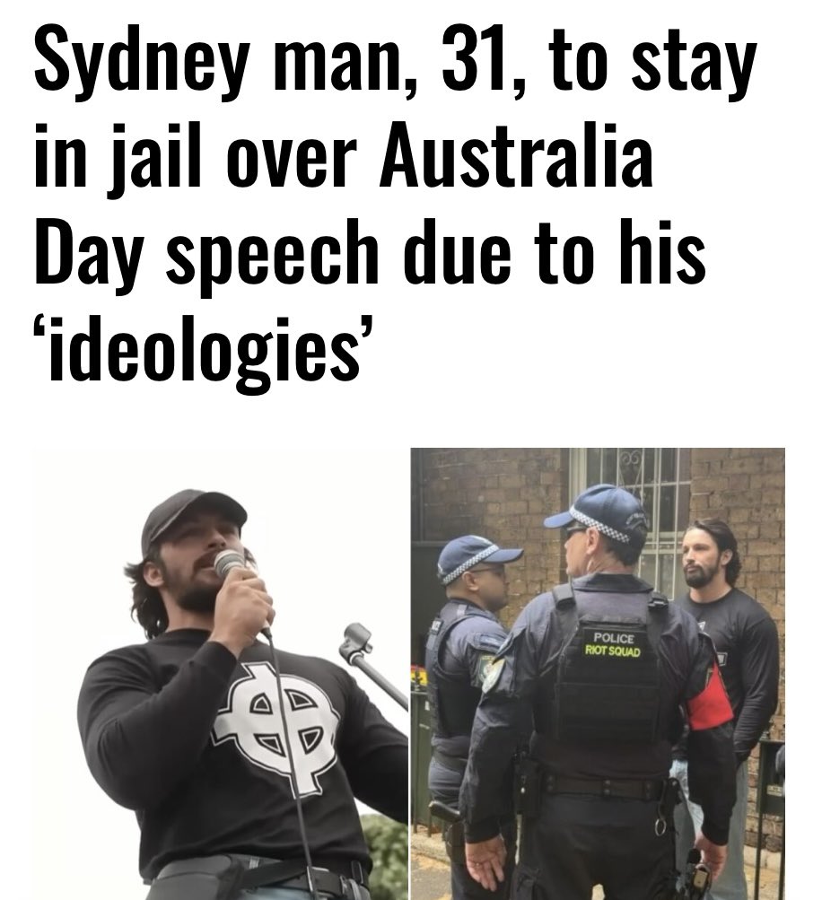 In Australia, you can call for the Genocide of White Australians, Death to the White race, use whatever hateful racial slurs you like towards White Aussies, you can harm us, threaten to kill us but if you are White &amp; criticise or offend Jewish people or other foreigners, you go