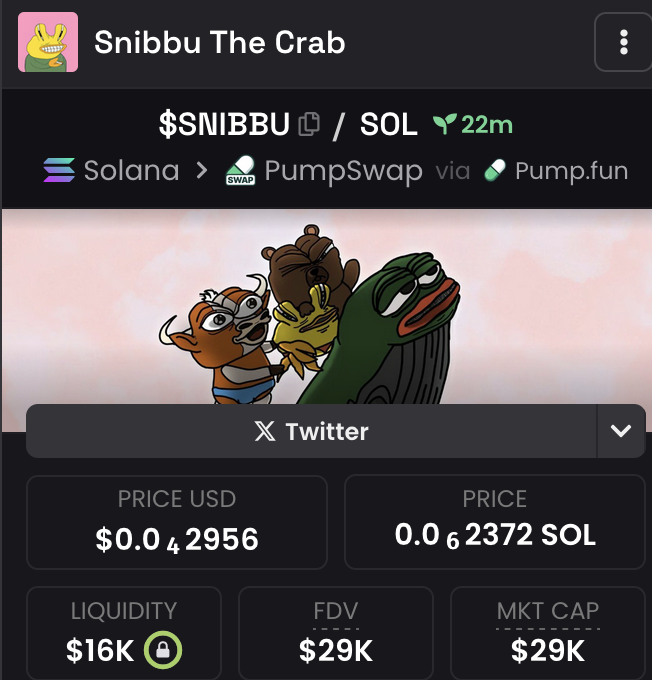 goldrobesalpha's tweet photo. We have a banner $SNIBBU

2QEZomLCzHCGvWastuosghDDs19LYFzbTXrhiRBapump https://t.co/7xuR1HajGD