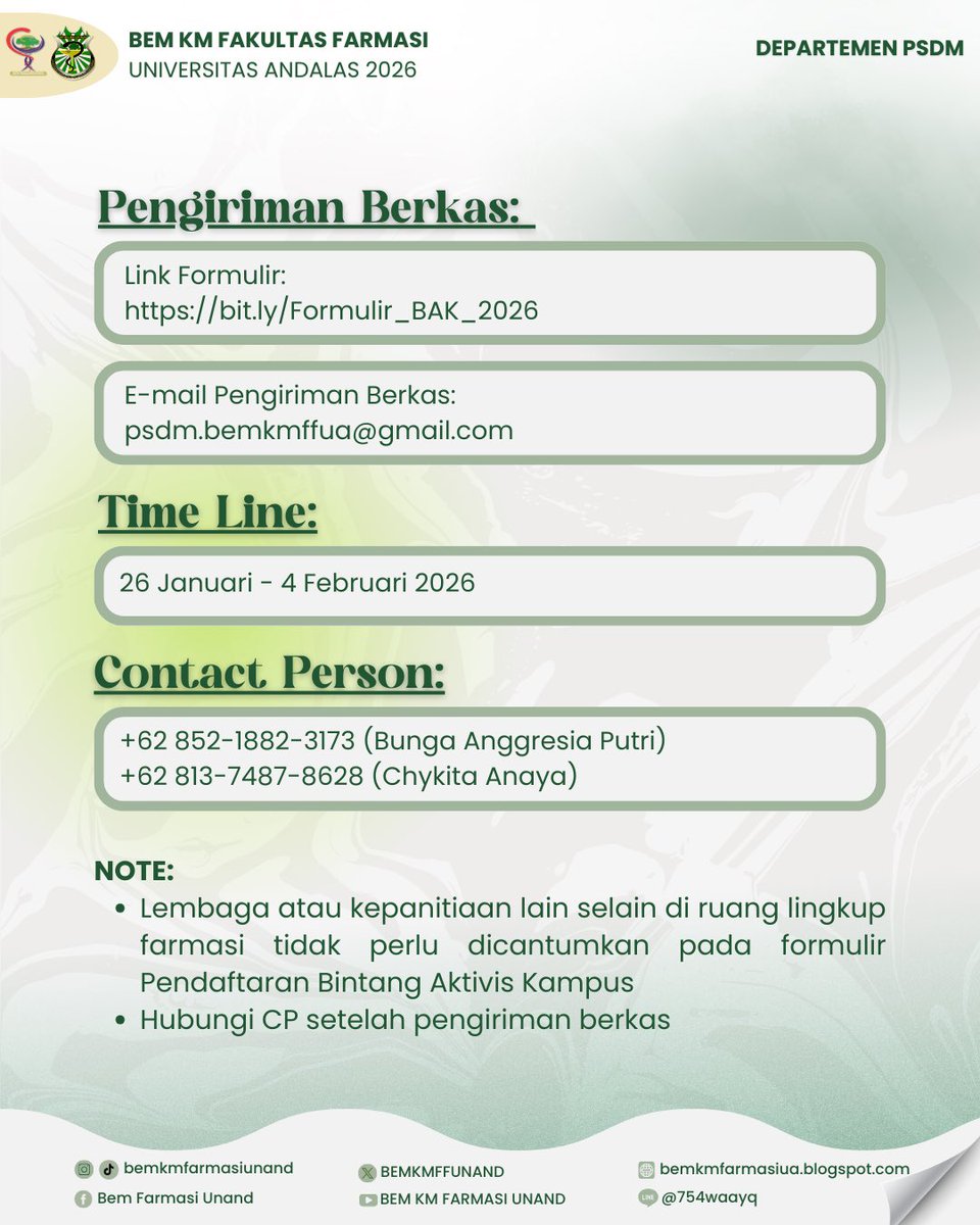 BEM KM FARMASI UNAND tweet media