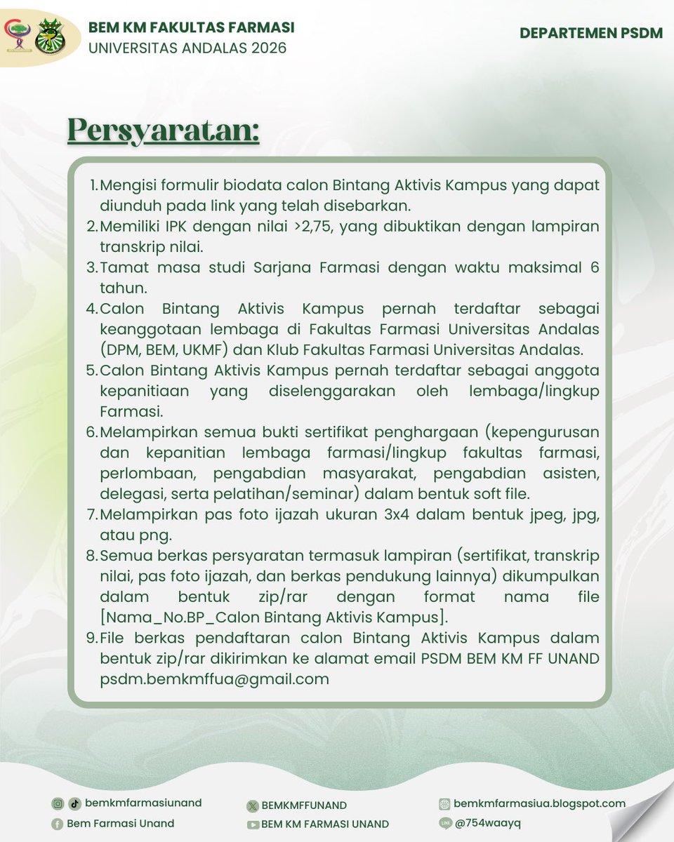 BEM KM FARMASI UNAND tweet media