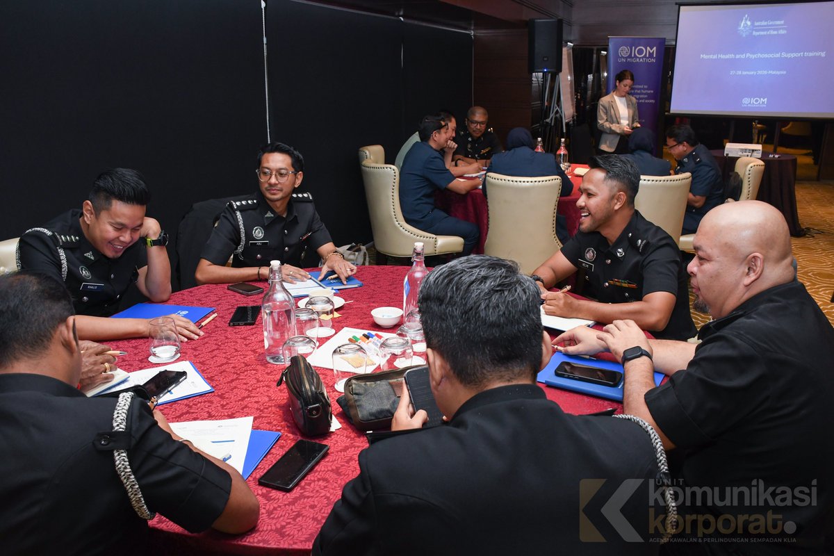 AKPS KLIA dengan kerjasama IOM menganjurkan latihan Mental Health and Psychosocial Support (MHPSS) pada 27–28 Jan 2026, menumpukan kesejahteraan mental pegawai, sokongan psikososial, dan pengurusan keperluan migran.