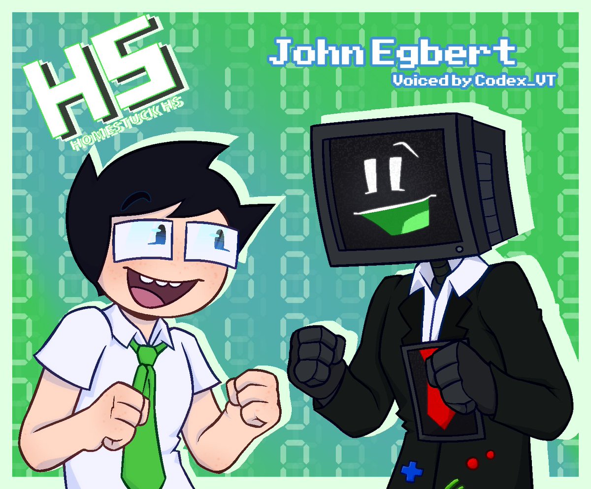 HomestukHs's tweet photo. TE PRESENTAMOS A @CODEX_VT  LA VOZ OFICIAL DE JOHN EGBERT EN #HSHS
no te pierdas el increíble trabajo de esta espectacular computadora en #homestuckhighschool
Arte por @Banbananarte 
#Homestuck #homestuckfanart  #fanart #HomestuckHS #indieanimation #animation #Latino #voiceacting https://t.co/5c5O4l5Kth