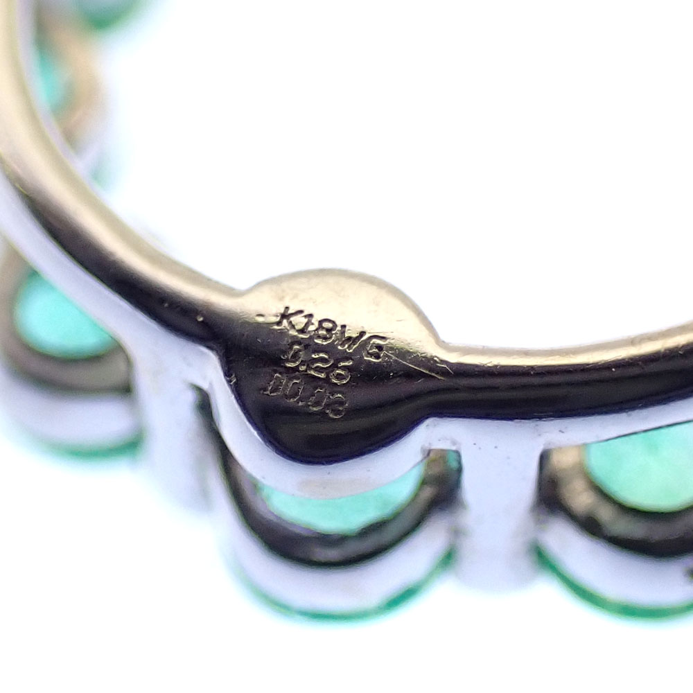 K18WG エメラルド ダイヤモンド ペンダントトップ 1.1g 販売中です