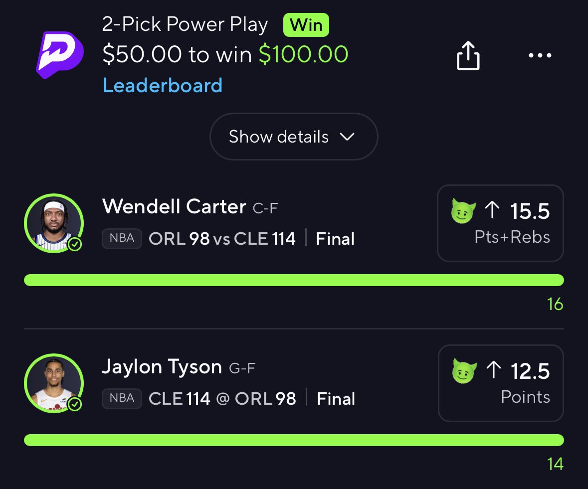 DreamPicksVIP's tweet photo. BANG LADDER DAY 2 ✅✅

Day 1 $25 -> $50 ✅
Day 2 $50 -> $100 ✅
Day 3 $100 -> $200 ⏳
…
Day 5 $400 -> $800
Day 6 $800 -> $1,600.00

(Repost ♻️if u want Day 3 here for FREE) https://t.co/m03SpQ8rkX