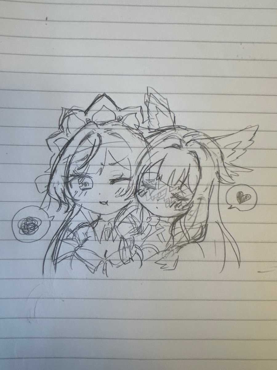 サンドローネとコロンビーナ描いたー！