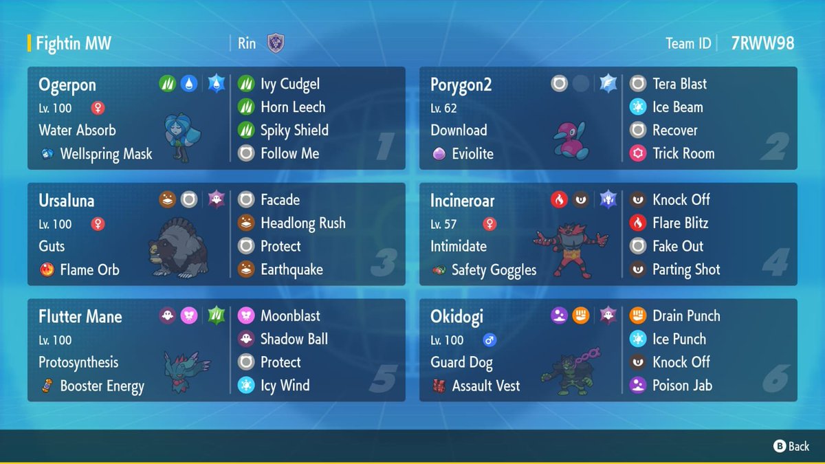 Here's Starlight and mine Rental!!! 

There's a lot of effort between us and the beargang and it ended up getting us 38th and 8th place :3

DOGI IS THE GOAAAAAT

Also here's the paste: pokepast.es/1c55368b170178…
#VGCPaste