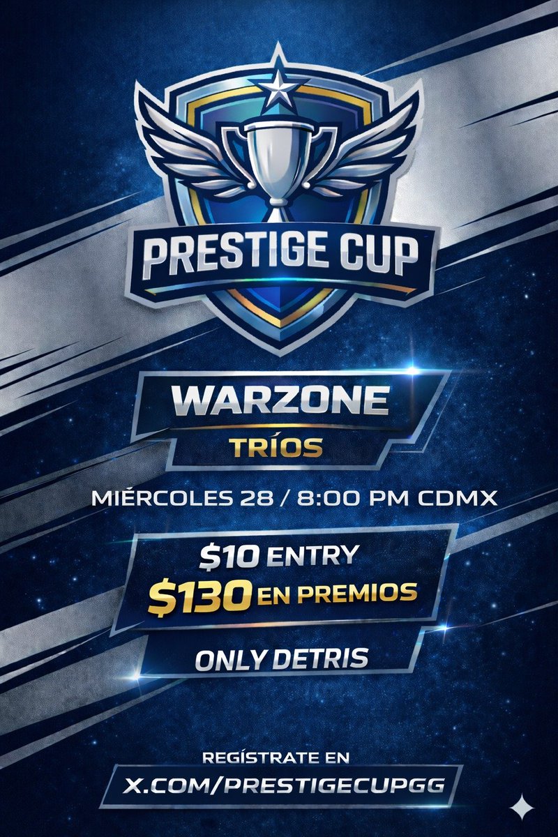 📢 POST OFICIAL

🚨 TORNEO🚨

📥 CÓMO PEDIR SPOT

📝 Comenta este post por X
📩 O escribe al DM de Discord (privado)

🎮 Tríos
🏆 $130 en premios
🥇 $120 1er lugar
🎟️ $10 sorteo (EN STREAM)

⚠️El sorteo es EXCLUSIVO para los equipos que participen en el torneo y se queden hasta