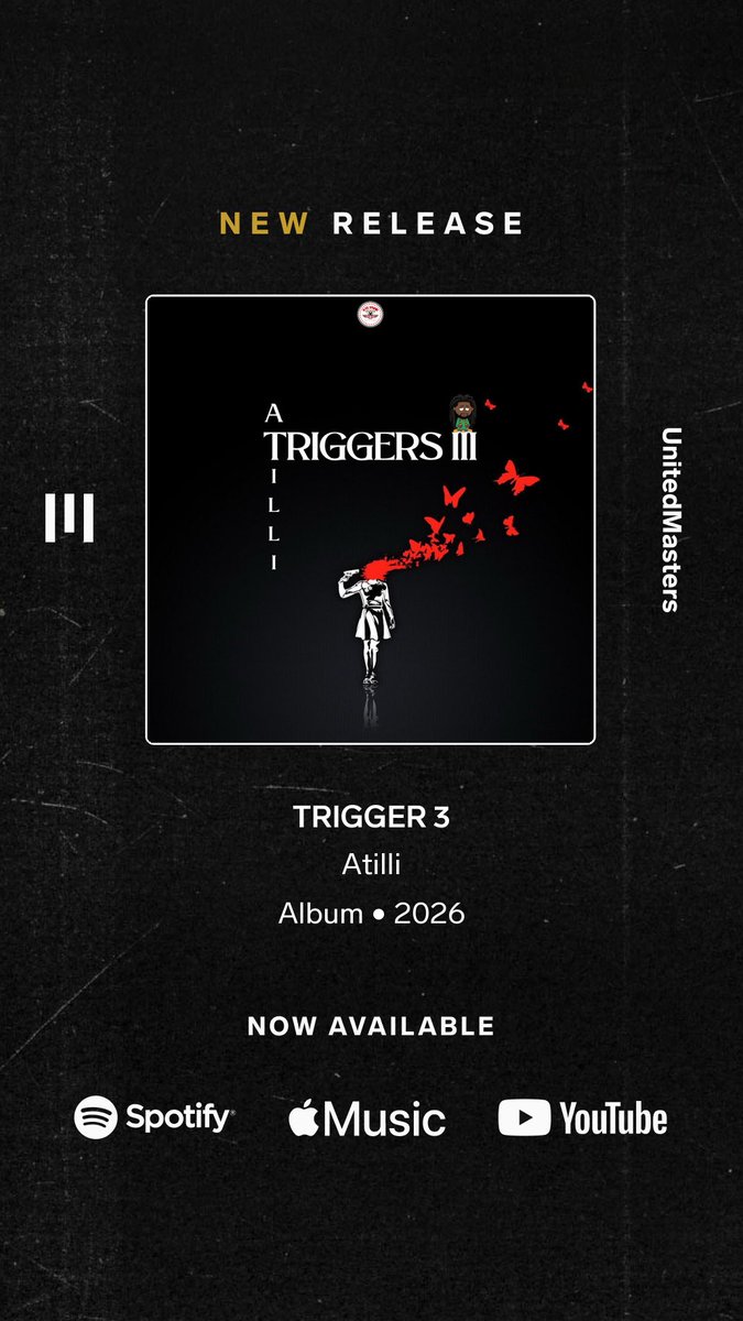 OfficialAtilli's tweet photo. Out Now!!!

https://t.co/0pPPgnZHDV

#UnitedMasters #viral https://t.co/H3JsAhZXsf