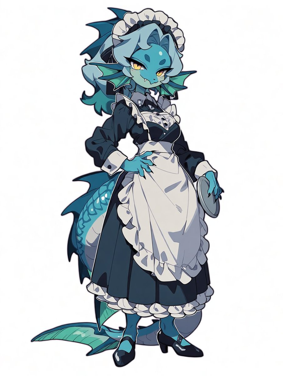 XscaperAI's tweet photo. Midjourney / #Niji7 tip for these cute styles with white background: use the keyword "[something] waifu". That's it. No, really.

If you use "lady", details + background increase, and if you use "woman", detail density go up some more :).

#MonsterMondayAI by @Hent_Ai_Queen https://t.co/MumU7gvD6p