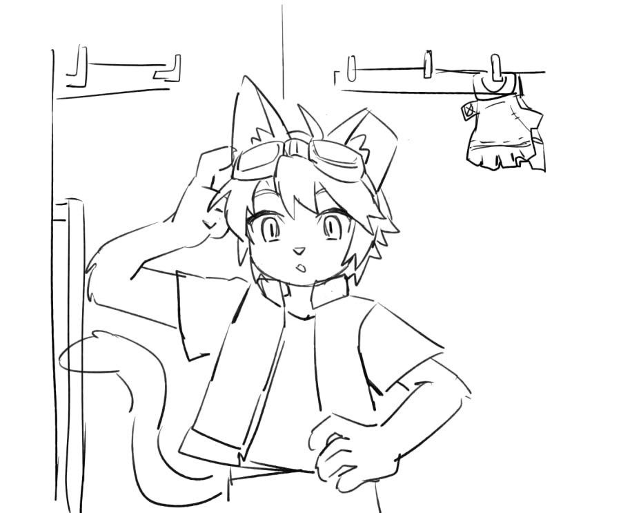 strayrozerem's tweet image. protag design shopping 🤔