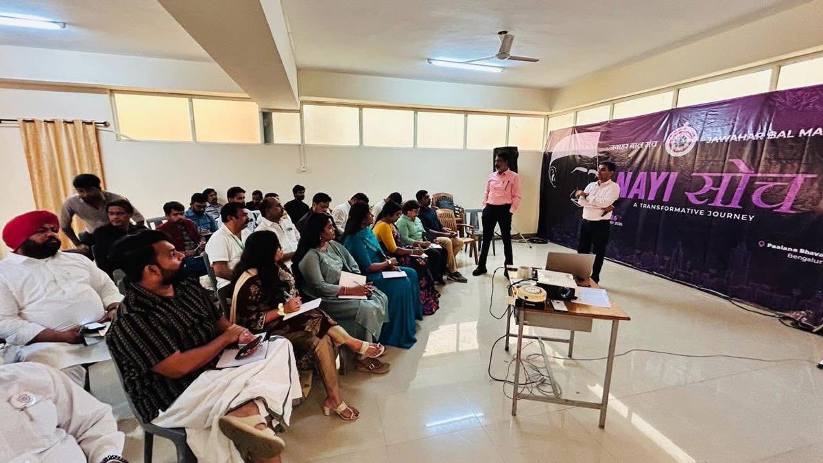Joined the Nayi Soch Chintan Shivir 2026 of <a href="/JawaharBalManch/">Jawahar Bal Manch</a>, along with Dr. G. V. Hari.

Great to witness our office bearers actively engaging in meaningful conversations on vision, innovation and the future roadmap.

New ideas, new energy, stronger tomorrow.