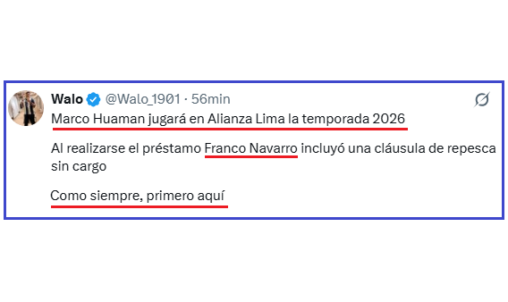 "COMO SIEMPRE PRIMERO AQUI", dice este sujeto. Esto es LAMENTABLE, ASQUEROSO e INDIGNANTE, pero CIERTO. Mucha de la información relevante la da este parasito, incluso antes que el Club <a href="/ClubALoficial/">Club Alianza Lima</a>.