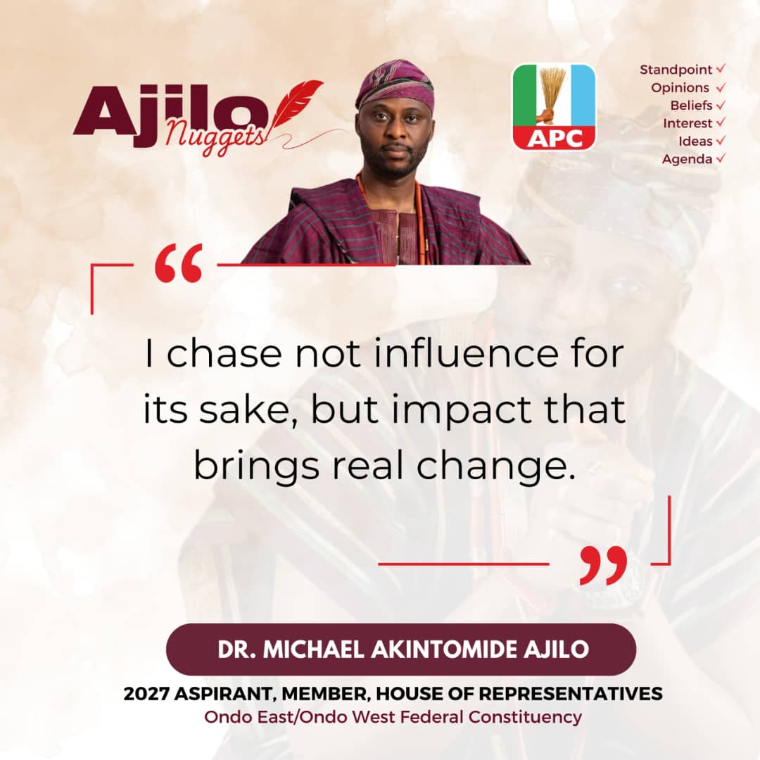 *THE TIME IS NOW - LET’S STAND WITH DR. MICHAEL AKINTOMIDE AJILO* 

When a leader walks in humility, leads with sincerity and serves with impact, the people rise with him.

Dr. Michael Akintomide Ajilo is not just another politician - he is a man whose life’s work is built on